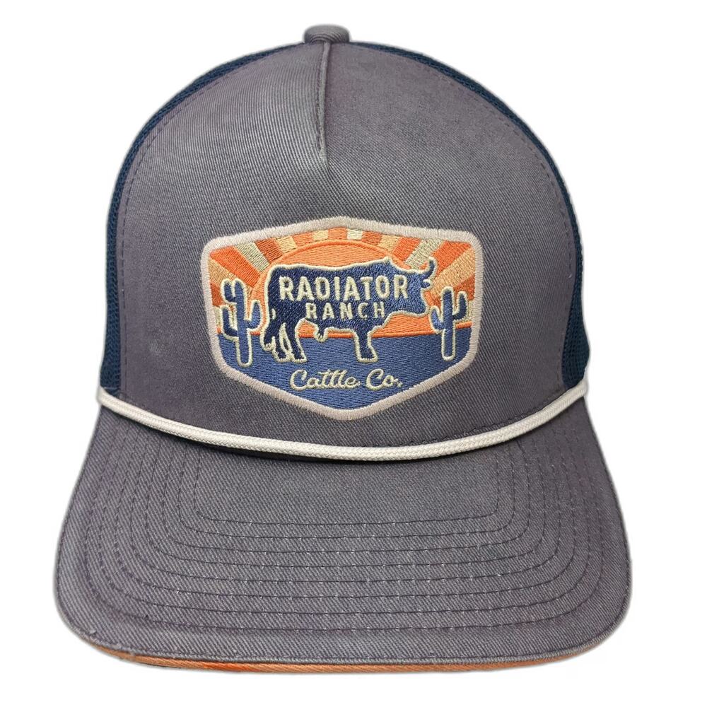 Dale Brisby 5 Panel Blue One Size Trucker Mesh Rope Radiator Ranch Cattle hat